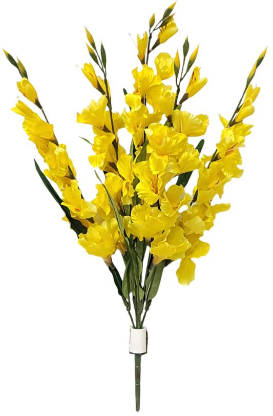 80358-YEL  30" Gladiolus Bush x5