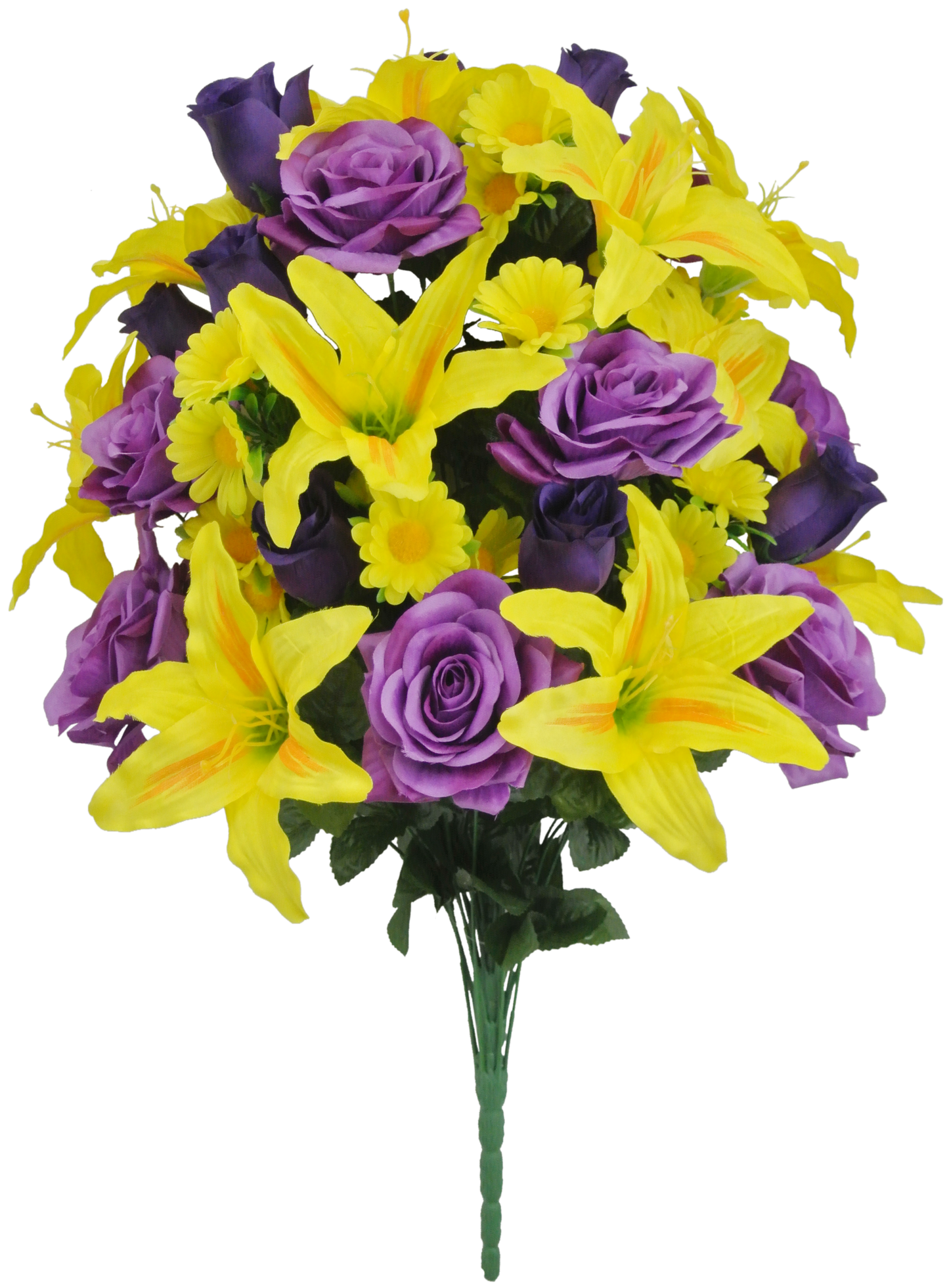 80359A-YELPU  28" LILIUM ROSE MIXED BUSH X36- YELLOW/PURPLE