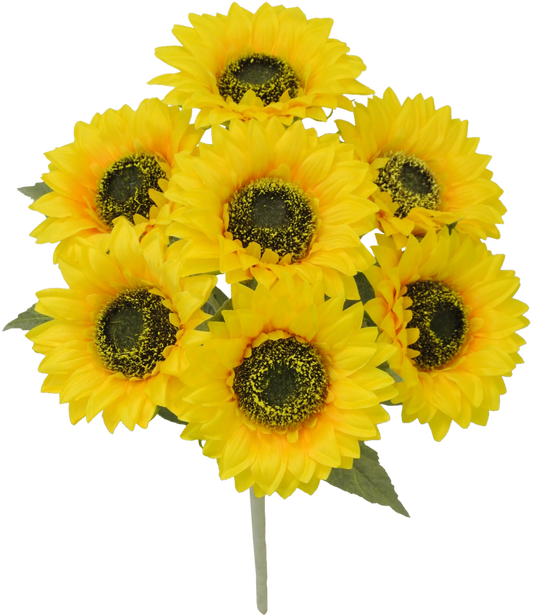 80837-YEL  18" SUNFLOWER BUSH X7