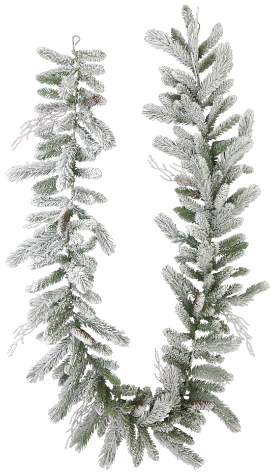 81183 9' Snow Pine & Pinecone - A&B Wholesale Market Inc