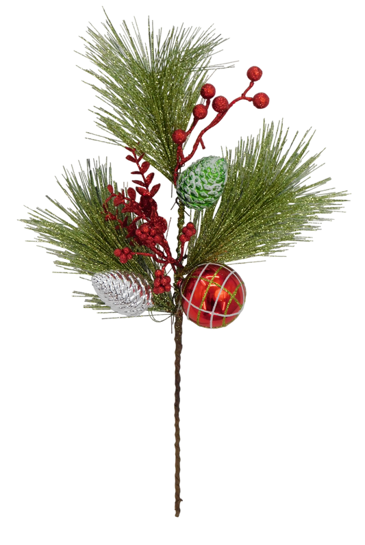 82861 18" Glitter Pine Pinecone