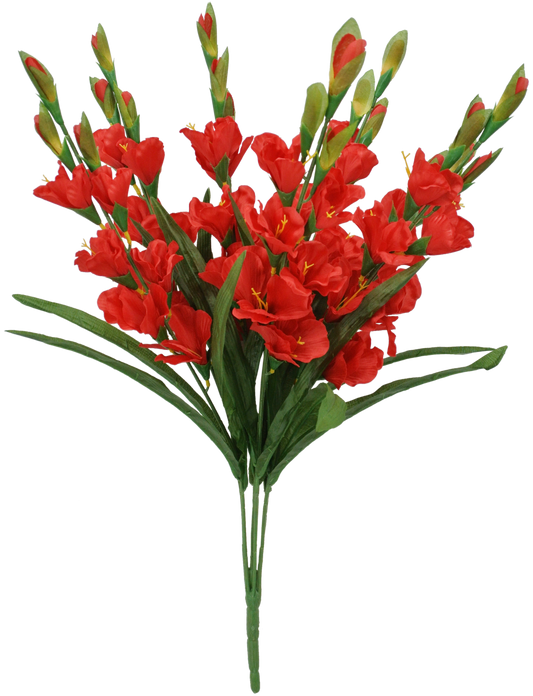 83343-RD 27" GLADIOLUS BUSH X7 - A&B Wholesale Market Inc