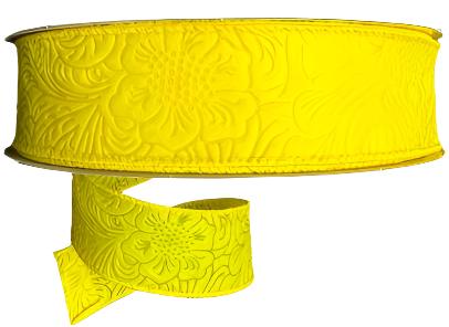 984209-22C | 1.5" | DAFFODIL | FLOWER EMBOSSED |WATER RESISTANT | 50YD