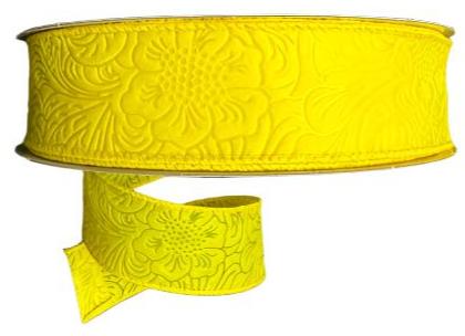 984240-22C | 2.5" | DAFFODIL | FLOWER EMBOSSED | WATER RESISTANT | 50YD