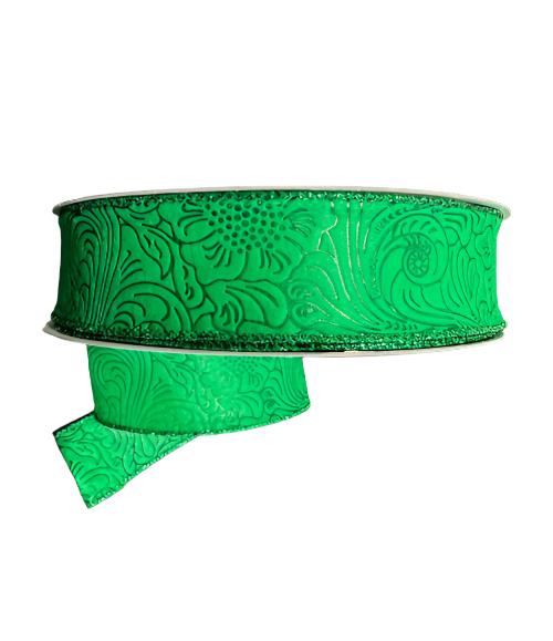 984240-17C EMERALD FLOWER EMBOSSED 2.5"X50Y