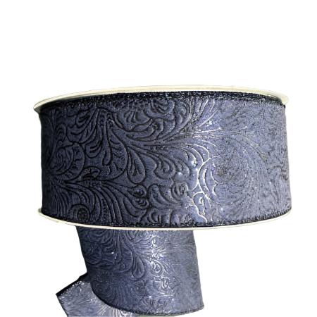 984240-27C  | 2.5" | NAVY | FLOWER EMBOSSED | WATER RESISTANT | 50YD