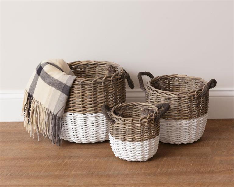 8B2263 Two-Tone Basket S3 - A&B Wholesale Market Inc