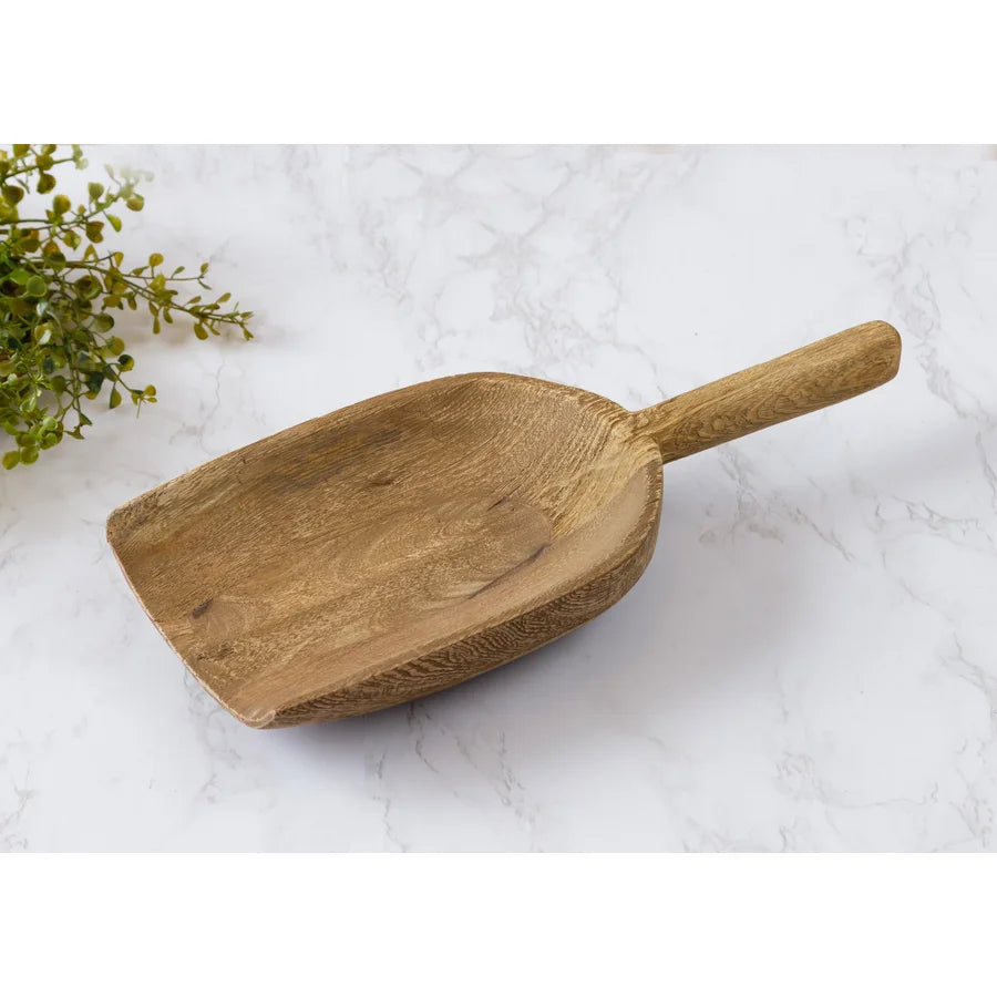 8W3131 Raw Wood Scoop - A&B Wholesale Market Inc