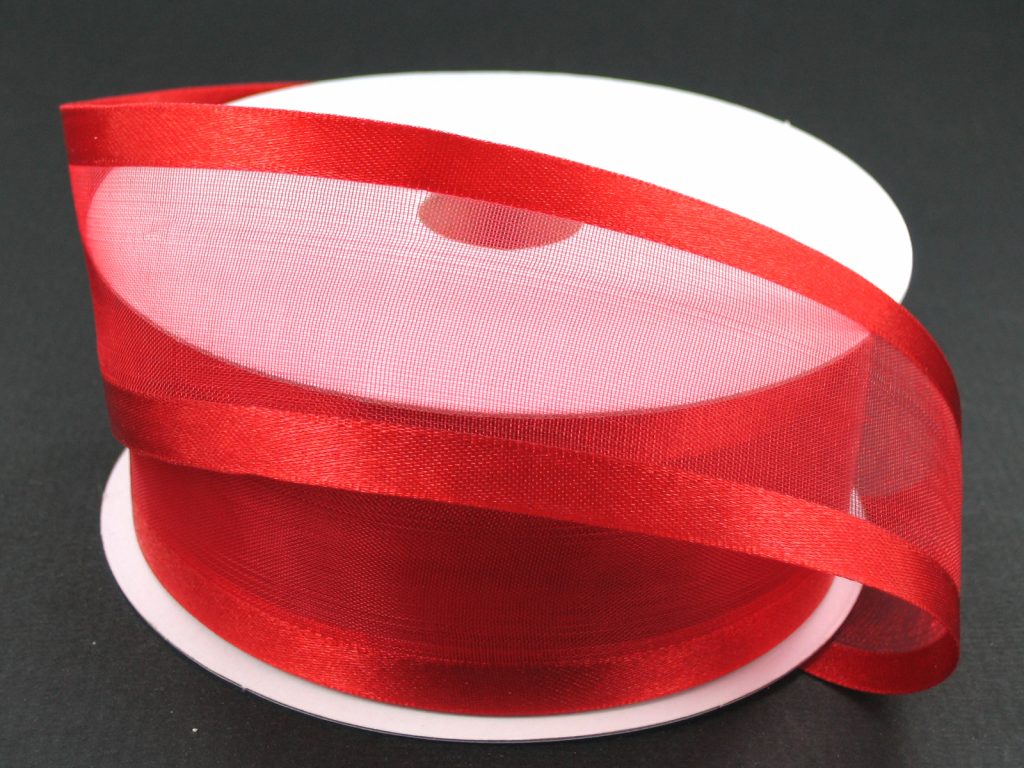 900809-12A Satin Edge Sheer RED - A&B Wholesale Market Inc