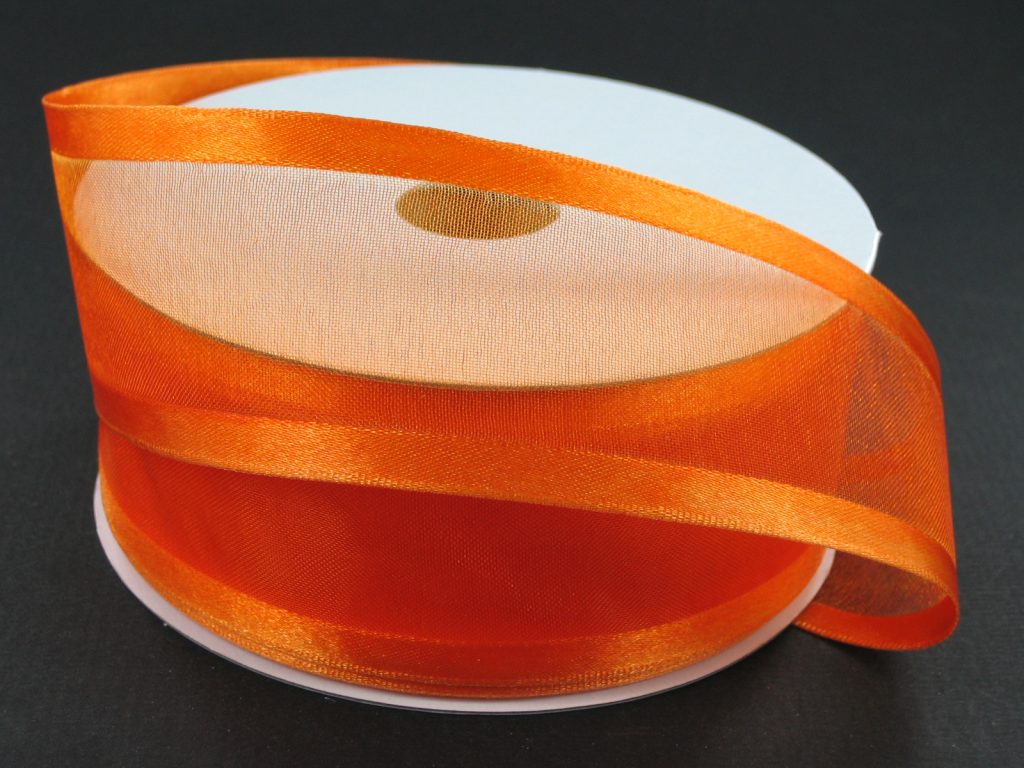 900809-19A ORANGE SATIN EDGE SHEER