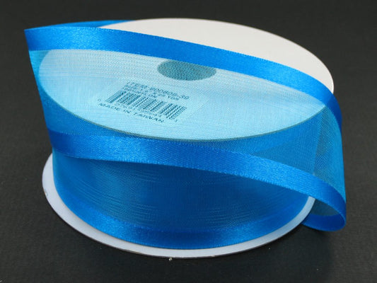 900809-39A TURQUOISE SATIN EDGE SHEER 1.5"X100Y