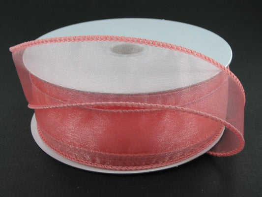903409-46C CORAL WIRED SHEER 1.5"X50Y
