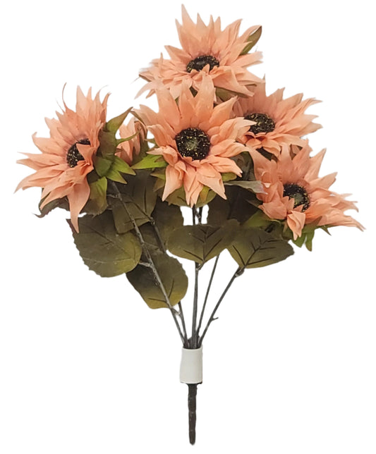 97196 SUNFLOWER MUM FALL X6 PEACH