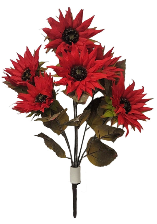 97198  SUNFLOWER MUM FALL X6 RED