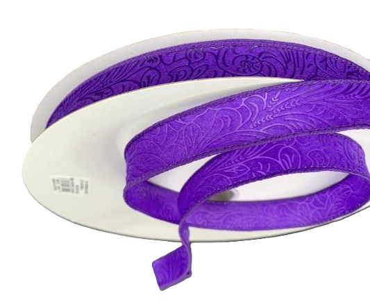 984205-11C PURPLE FLOWER EMBOSSED