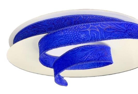 984205-25C  | 7/8" | ROYAL BLUE | FLOWER EMBOSSED | WATER RESISTANT | 50YD