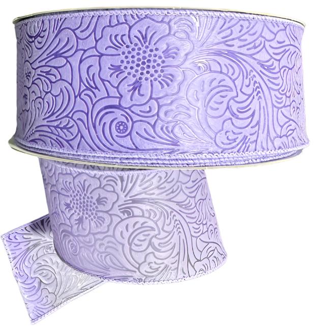 984240-30C | 2.5" | FLOWER EMBOSSED | LAVENDER | WATER RESISTANT | 50YD