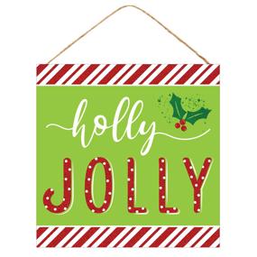 AP8836 Holly Jolly Sign 10'' Square - A&B Wholesale Market Inc