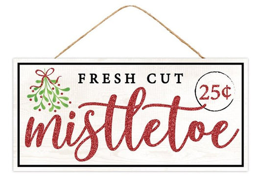 AP8930 Fresh Cut Mistletoe Sign - A&B Wholesale Market Inc