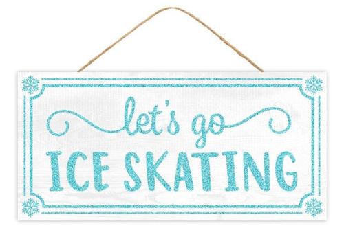 AP8962 Ice Skating Glitter Sign - A&B Wholesale Market Inc