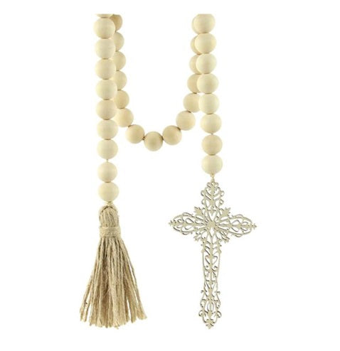 AW9696 Bead Garland w/Cross Tassels