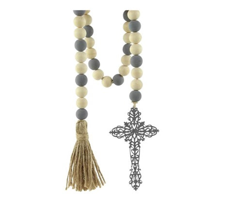 AW969710 Bead Garland w/Cross Tassels