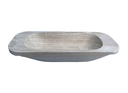 AW9876   17.75"L x 7.5"W Paulownia Dough Bowl