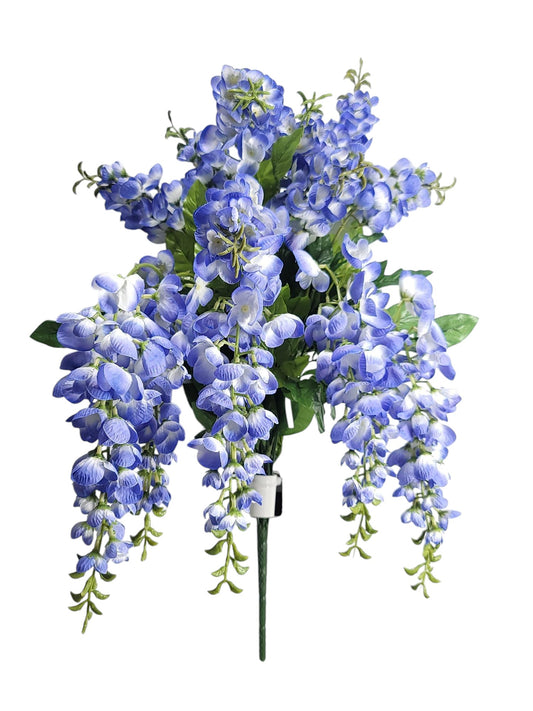 B24414-BLUE | Hanging Wisteria X14 Heads