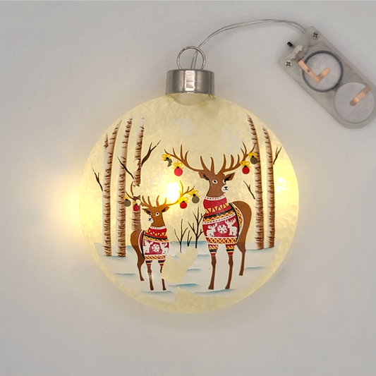 C21460 Small Deer Glow Ornament