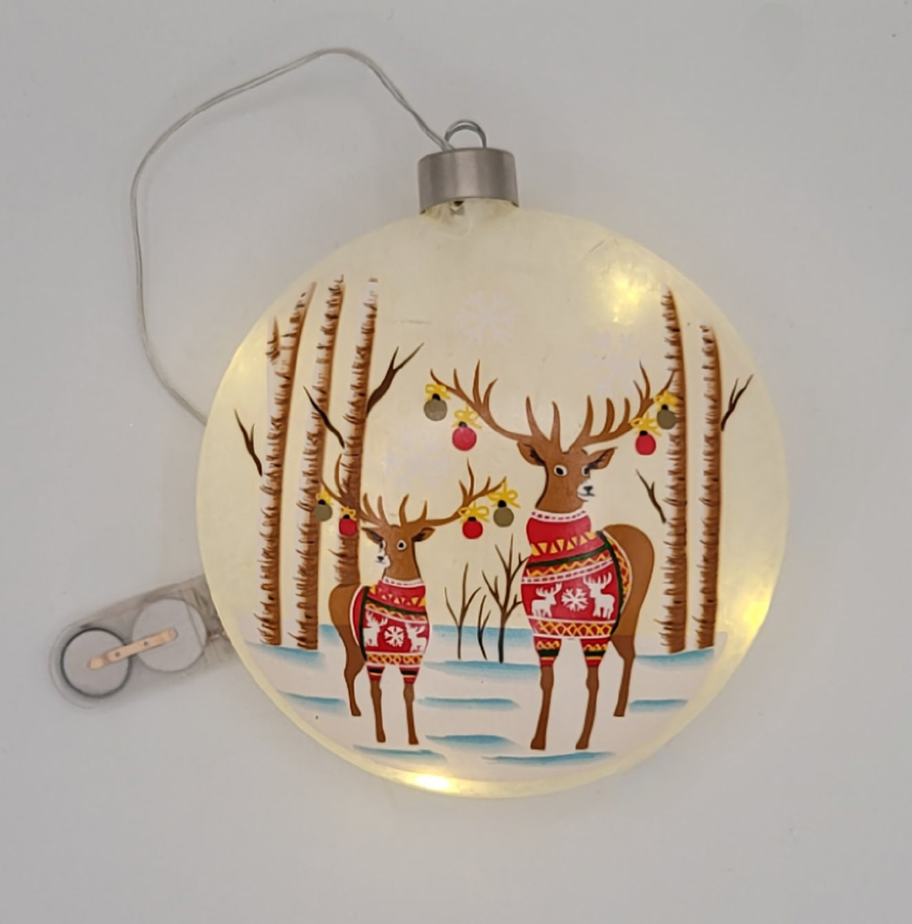 C21461 Large Deer Glow Ornament