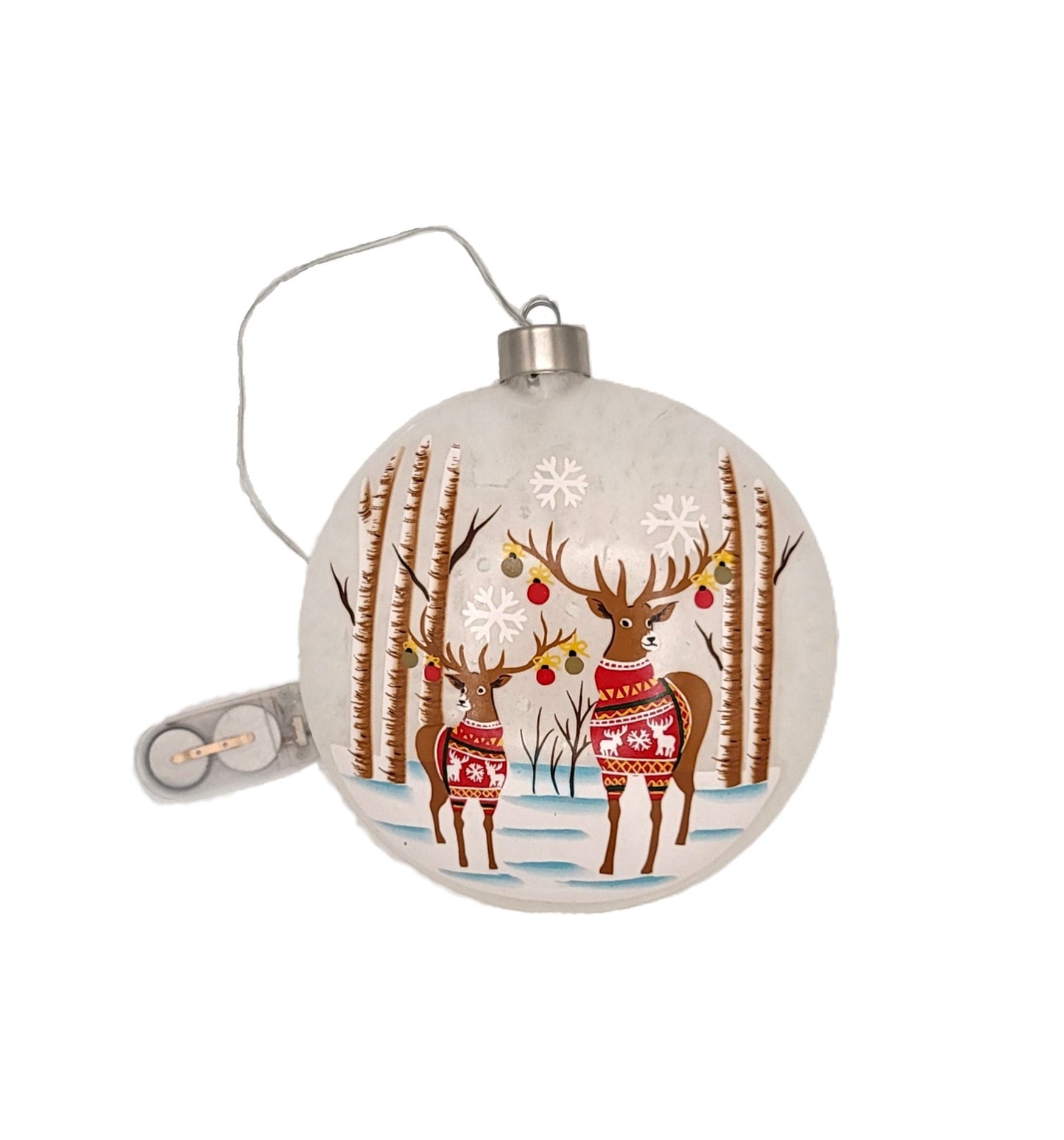 C21461 Large Deer Glow Ornament