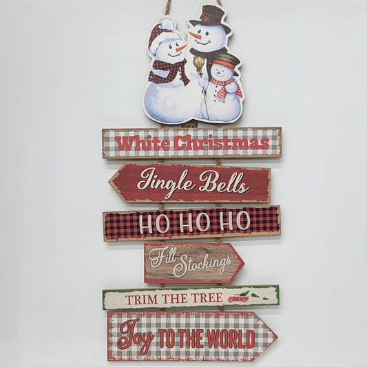 C22243 Snowman Xmas Words Hanger