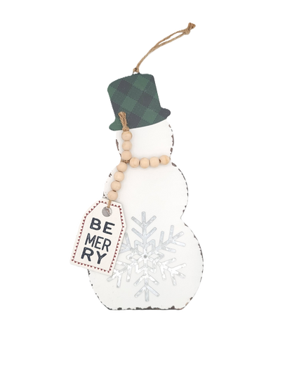 C22411 Snowman w/Bead Tag