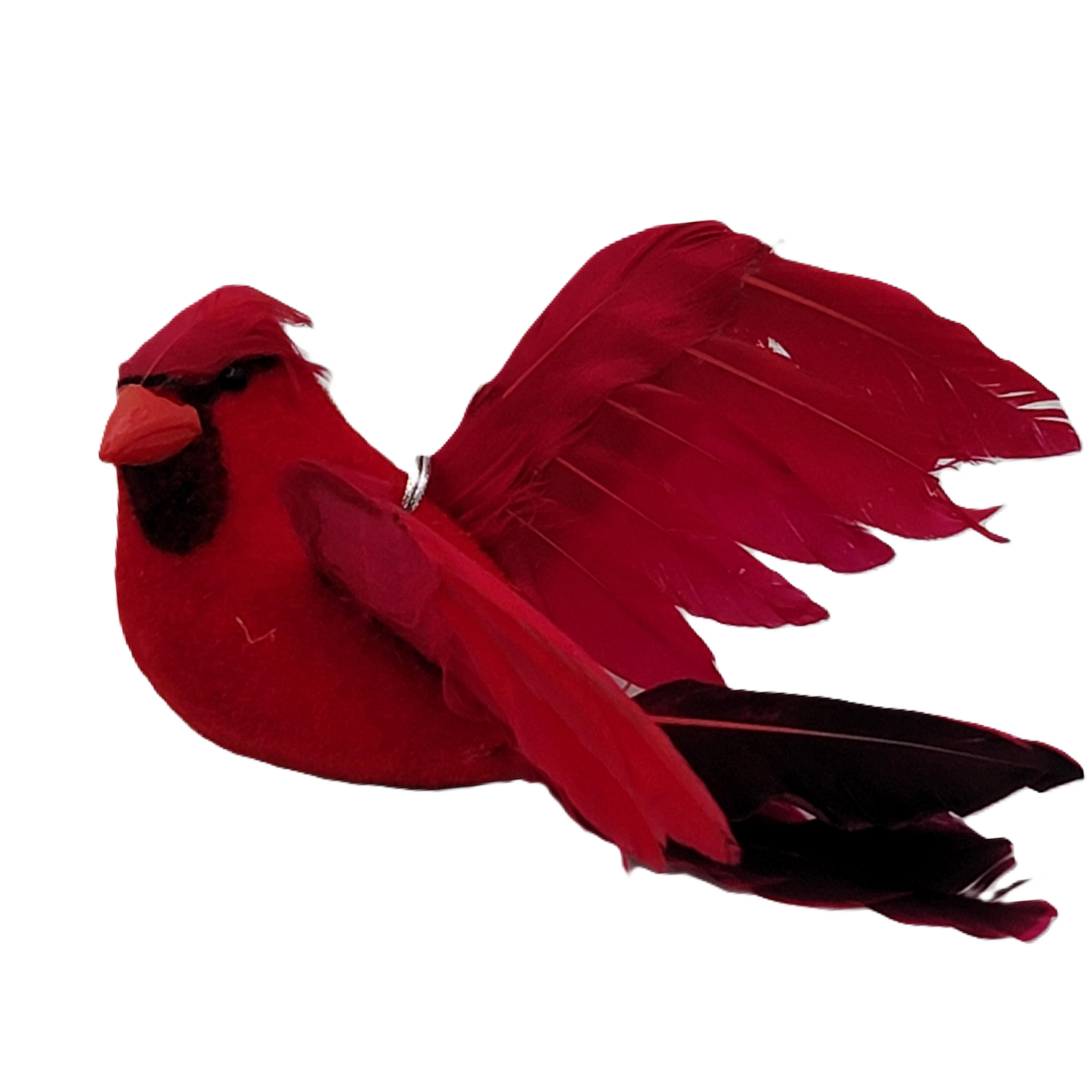 C22464 Feather Cardinal Flying Ornament S6