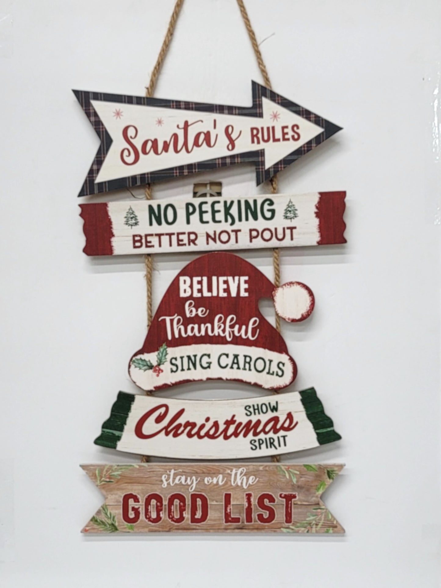 C23453 Santa Word Sign Hanger