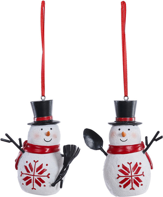 C24075  RESIN SNOWMAN ORNAMENT 2 ASST- EACH SOLD SEPARATELY