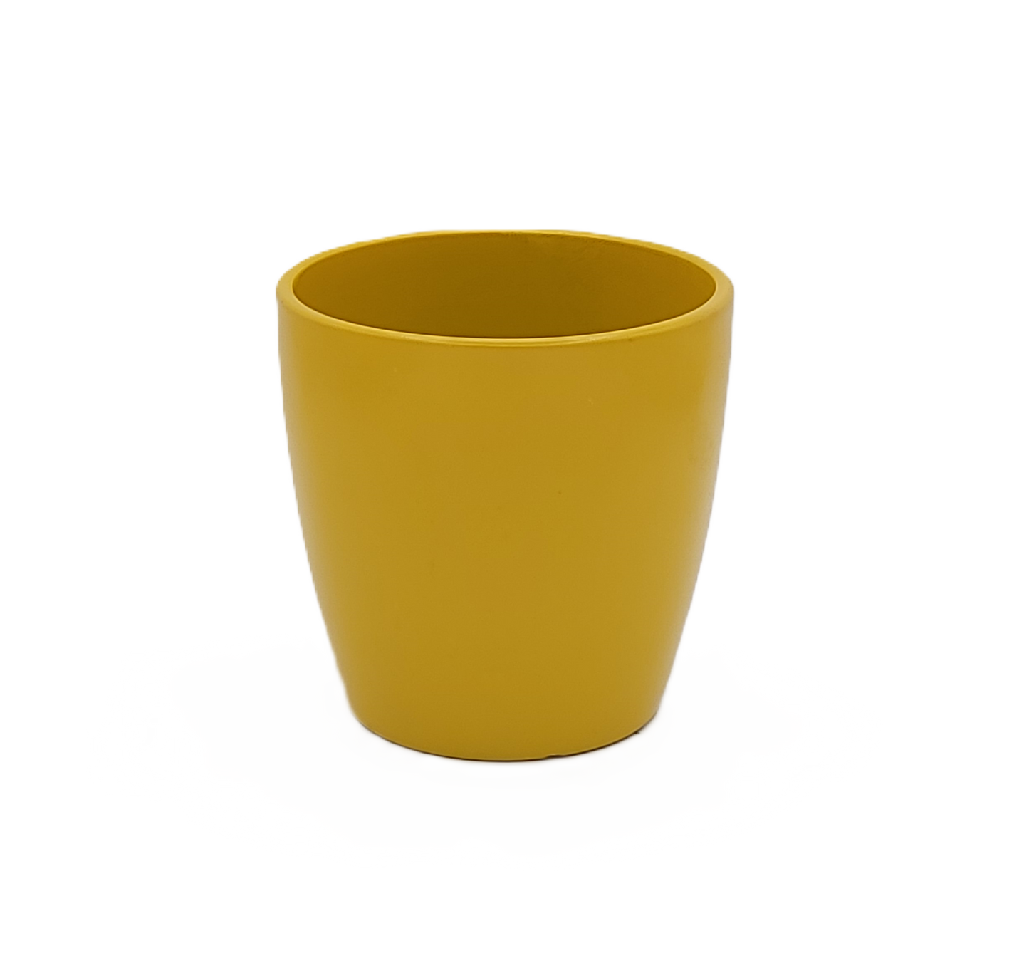 CJ2157LSF Round Dark Yellow Ceramic Pot