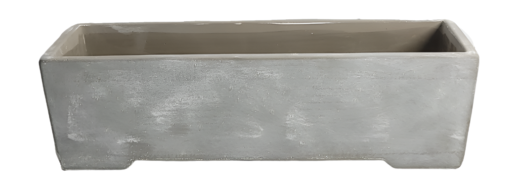 6880ST-M Medium Stone Wash Rectangular Trough Garden Planter