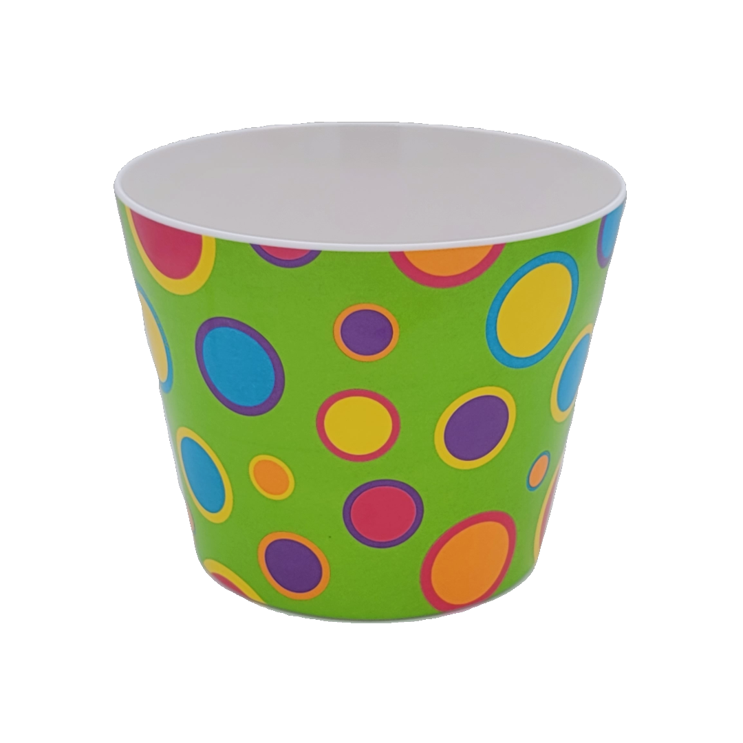 PC2002 3 Asst Polka Dot Melamine Pot