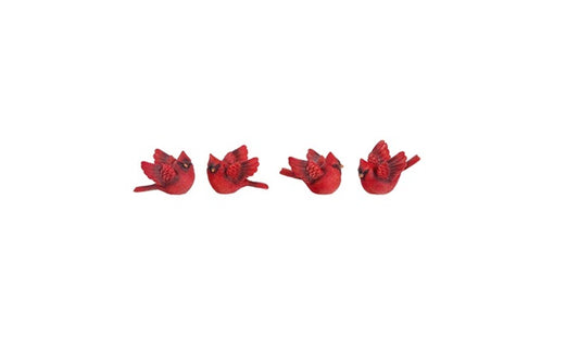 E24703  SMALL RESIN FLYING CARDINAL, 4 ASST (Each Sold Separately)