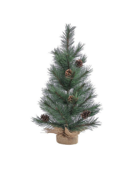 F24641  LARGE FLORAL PINE W/BURLAP TREE