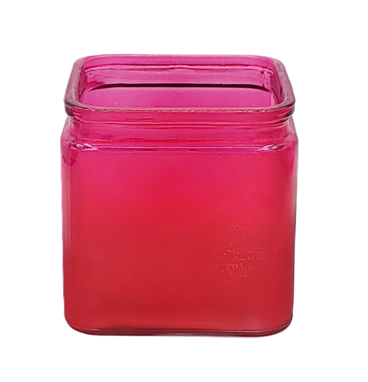 G125PR FUCHSIA/RED GLASS CUBE- 12/CASE