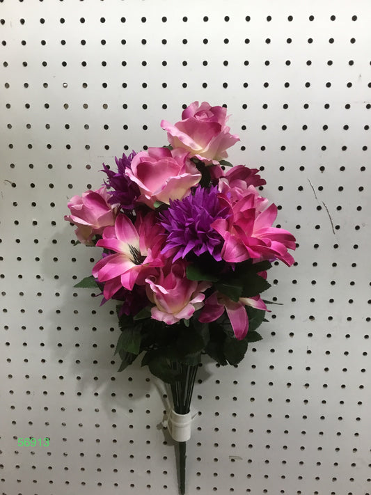 56913 Purple Bud/Mum/Dahlia Mix Bush x18 - A&B Wholesale Market Inc