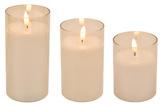 LL601130 LED Glass Tube Candle S3 - A&B Wholesale Market Inc