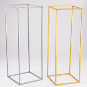 7950-GOLD 30"x11" Rectangular Stand - A&B Wholesale Market Inc