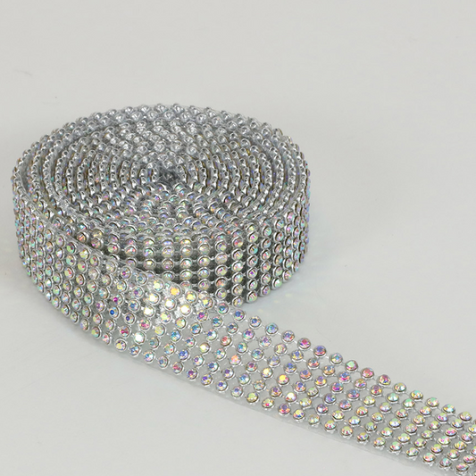 5960-IRIDESCENT  0.75" RHINESTONE RIBBON, 2 YDS/ROLL