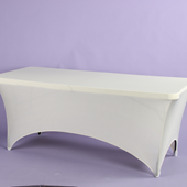 4209-Ivory 8' Rectangular Table Cover - A&B Wholesale Market Inc