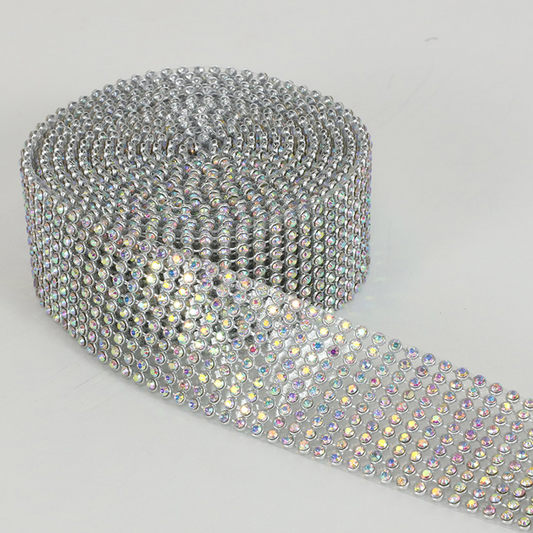 5961-IRIDESCENT  1.25" RHINESTONE RIBBON