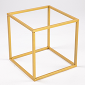 7943-GOLD 8" Cube Centerpiece - A&B Wholesale Market Inc