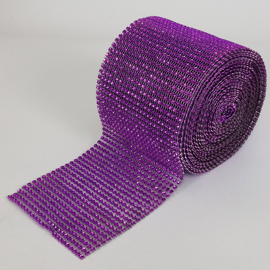 5920-PURPLE  4.75"x10YD DIAMOND RIBBON